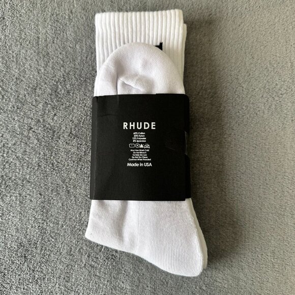 RHUDE white and black casual tube socks - Picture 2 of 5